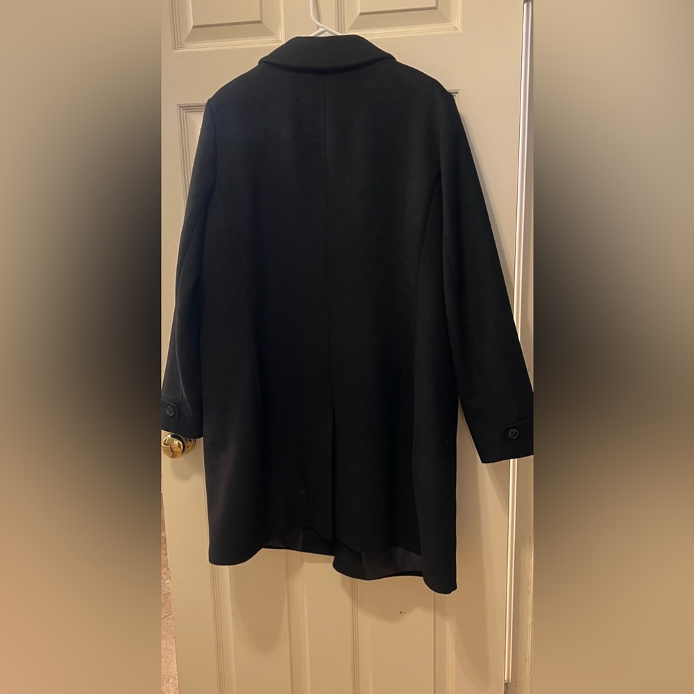Ralph Lauren Black Single-Breasted Wool Pea Coat - Picture 4 of 6